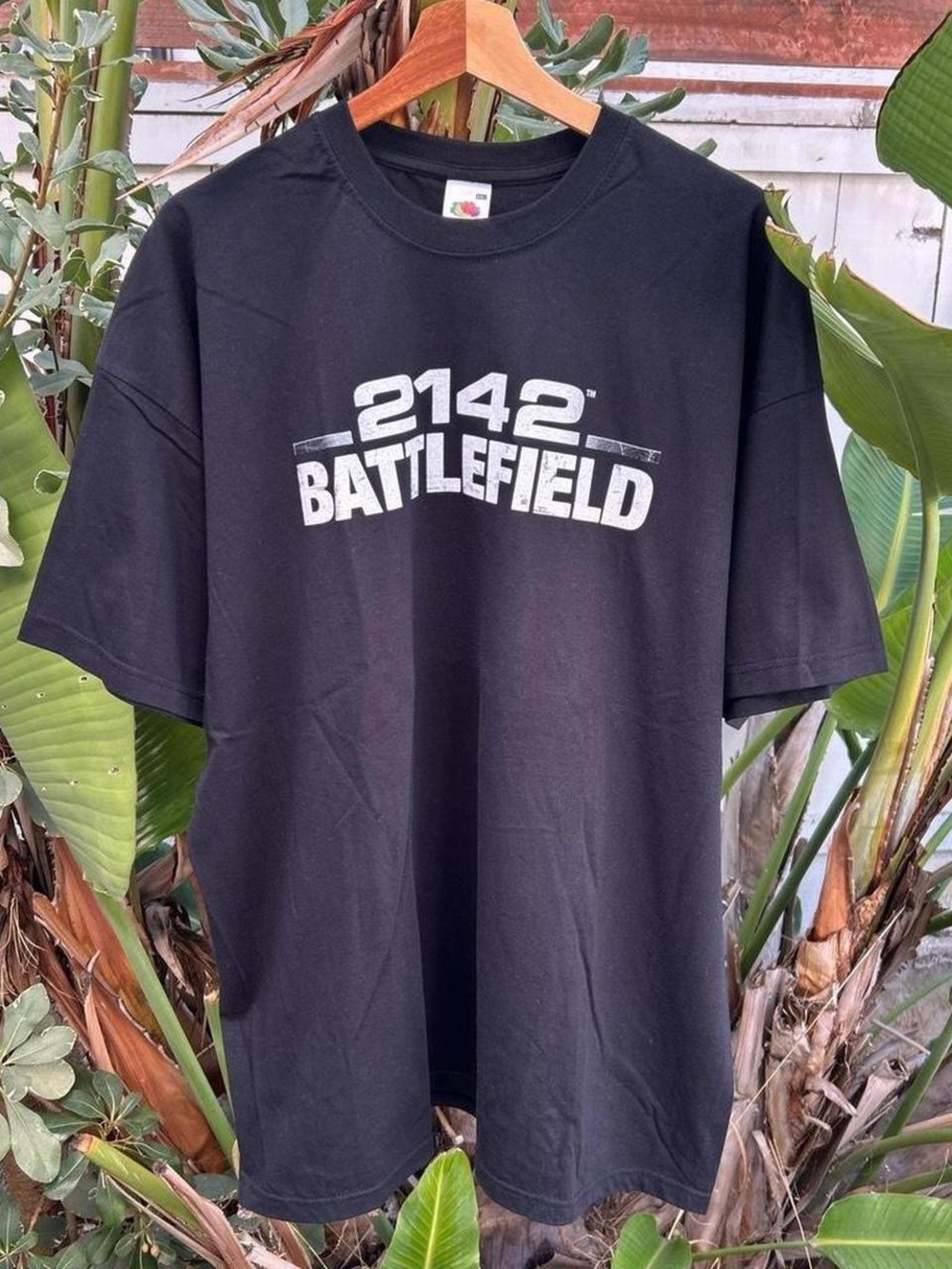 Vintage 2006 Battlefield 2142 Promo Tee XXL Black EA Video Game Graphic